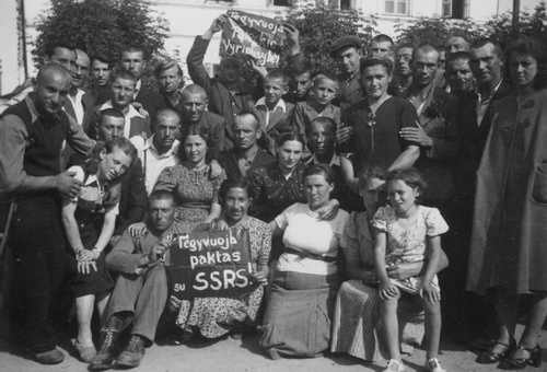 Juden begruessen die UdSSR Litauen